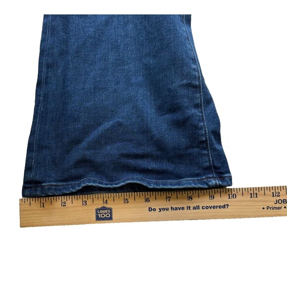 Veronica Beard Giselle Flare Extra High Rise Jeans Belted Washed Oxford Blue - Picture 13 of 16